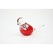 Figurine glass Bird red / white 12cm Figurine glass Bird red / white 12cm