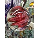 Bol glazen spiraal rood 8cm Bol glazen spiraal rood 8cm