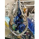 Druppel glas groen/blauw 12cm Druppel glas groen/blauw 12cm