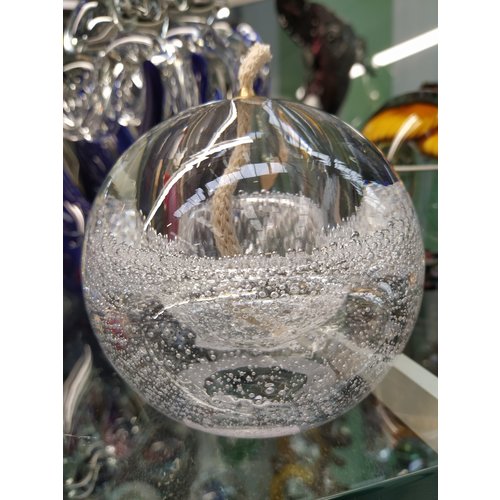 Glasöllampe transparent mit Luftblasen 10 cm Glasöllampe transparent mit Luftblasen 10 cm