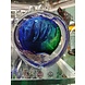 Kristalglazen presse papier Disc groen/blauw 9cm Kristalglazen presse papier Disc groen/blauw 9cm