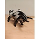 Glazen beeld stier wit/zwart 27cm Glazen beeld stier wit/zwart 27cm