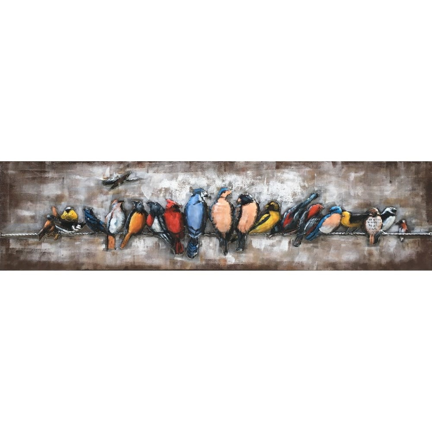 regelmatig Jurassic Park Circus Schilderij 3D metaal kleurrijke vogels | 158x40cm | Eliassen.nl - Eliassen  Home & Garden Pleasure