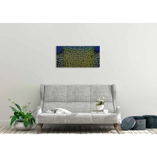 Wandkraft Gemälde Dibond Edelstahl Elegant 98x48cm