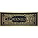 Glasschilderij gouden Amerikaanse Dollar biljet 60x160cm Glasschilderij gouden Amerikaanse Dollar biljet 60x160cm