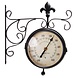 Bahnhofsuhr mit Thermometer 2 Seiten Bahnhofsuhr mit Thermometer 2 Seiten