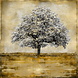 Glass painting 80x80cm Tree gold foil 2 Glass painting 80x80cm Tree gold foil 2