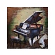 Metalen 3D schilderij Piano Metalen 3D schilderij Piano