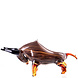 Glasobject Stier Extra groot 76cm lang Glasobject Stier Extra groot 76cm lang