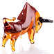 Glass object Bull brown Glass object Bull brown
