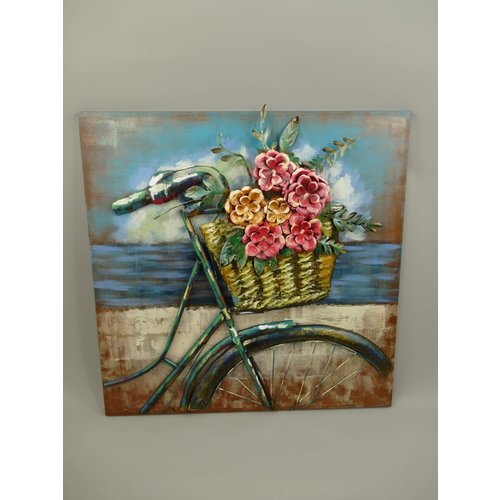 Painting 3d Ladies bicycle with bouquet