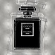 Glass painting Coco Chanel Silver foil Glass painting Coco Chanel Silver foil