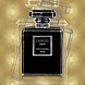 Glass painting black perfume bottle Coco Chanel 80x80cm Glass painting black perfume bottle Coco Chanel 80x80cm