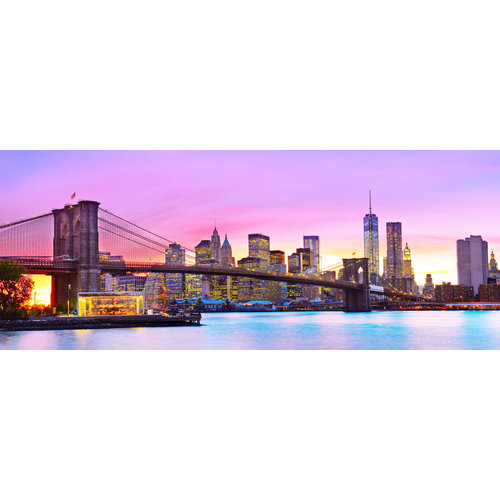 Glasmalerei 60x160 cm Skyline in Amerika Glasmalerei 60x160 cm Skyline in Amerika