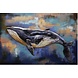 Metalen 3D schilderij 80x120 cm. Walvis Metalen 3D schilderij 80x120 cm. Walvis
