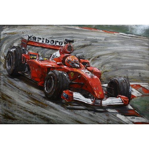 Metalen 3d schilderij Ferrari Marlboro