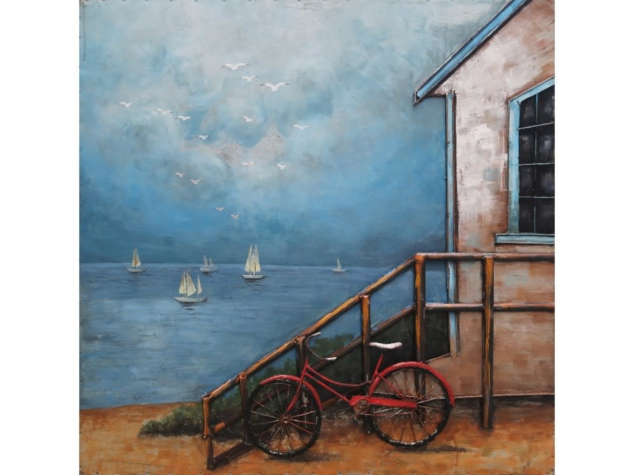 Metal 3d painting Beach hut Eliassen Home & Garden Pleasure