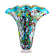 Glass vase turquoise 46 cm high Glass vase turquoise 46 cm high