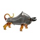 Glasstatue Bull Bull Grey 50cm Glasstatue Bull Bull Grey 50cm