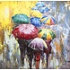 Metaal 3d schilderij Paraplu's 100x100 cm. Metaal 3d schilderij Paraplu's 100x100 cm.