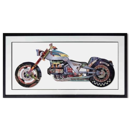 Schilderij Paper Art Motor 130x65 cm. Schilderij Paper Art Motor 130x65 cm.