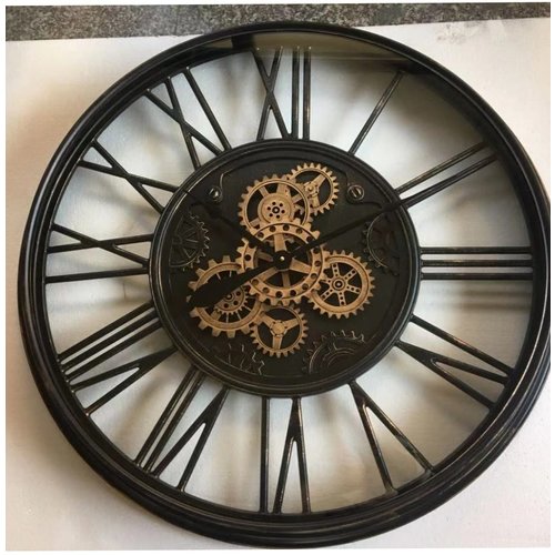 Open clock with gears 85 cm.