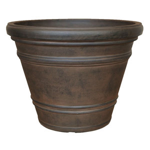Flower pot round super large Rinca 102cm rust color