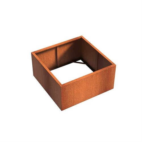 Adezz Producten Planter Corten steel Square Andes without bottom 120x120x60cm Adezz Producten Planter Corten steel Square Andes without bottom 120x120x60cm