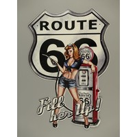 Wanddecoratie Route 66 Fill her up
