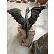 Draak op rots brons spuitfiguur Draak op rots brons spuitfiguur