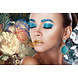 Glass print Blue woman Glass print Blue woman
