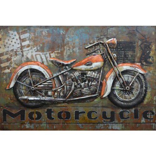 Metalen 3D schilderij Motorcycle Metalen 3D schilderij Motorcycle