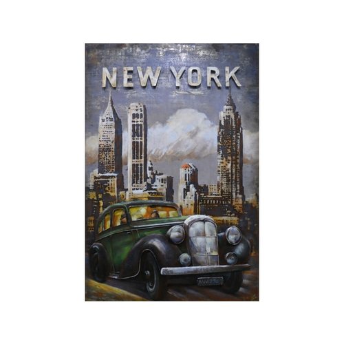 Metalen 3D schilderij New York Metalen 3D schilderij New York