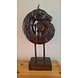 Bronzen beeld Dubbel paardenhoofd Bronzen beeld Dubbel paardenhoofd