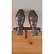 Bronzen tuinsteker 2 merels Bronzen tuinsteker 2 merels