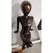 Bronzen beeld zittend meisje groot Bronzen beeld zittend meisje groot