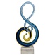 Glass sculpture Blue Glass sculpture Blue