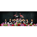 Glass painting Celebrities behind flowers 80x160cm Glass painting Celebrities behind flowers 80x160cm