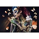 Glass painting Woman with colorful butterflies 80x120cm Glass painting Woman with colorful butterflies 80x120cm