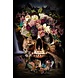 Glass painting skull with flowers 80x120cm Glass painting skull with flowers 80x120cm