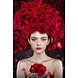 Glass painting Red roses woman 80x120cm. Glass painting Red roses woman 80x120cm.