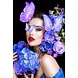 Glass painting Purple flower woman 80x120cm. Glass painting Purple flower woman 80x120cm.