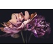 Glass painting Purple flowers 80x120cm. Glass painting Purple flowers 80x120cm.