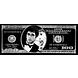 Glass painting 100 dollars black and white 3 80x200cm Glass painting 100 dollars black and white 3 80x200cm