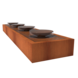 Adezz Adezz Wassertisch Cortenstahl mit Waage 500x100x40cm Adezz Adezz Wassertisch Cortenstahl mit Waage 500x100x40cm