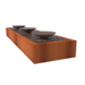 Adezz Adezz Wassertisch Cortenstahl mit Waage 400x100x40cm Adezz Adezz Wassertisch Cortenstahl mit Waage 400x100x40cm