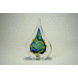 Glazen druppel groen/blauw/geel 12cm. Glazen druppel groen/blauw/geel 12cm.