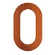 Adezz Adezz Huisnummer Nummer 0 Cortenstaal 71x5x120mm Adezz Adezz Huisnummer Nummer 0 Cortenstaal 71x5x120mm