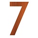 Adezz Adezz Huisnummer Nummer 7 Cortenstaal 68x5x120mm Adezz Adezz Huisnummer Nummer 7 Cortenstaal 68x5x120mm