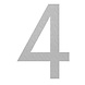 Adezz Adezz Huisnummer Nummer 4 Roestvrij Staal 84x5x120mm Adezz Adezz Huisnummer Nummer 4 Roestvrij Staal 84x5x120mm